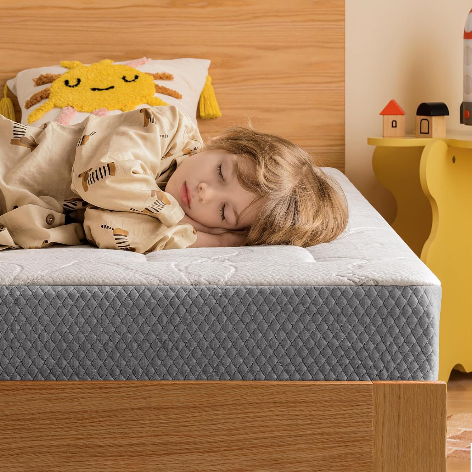 Ablyea 6” Kids Memory Foam Bamboo Fiber Mattress