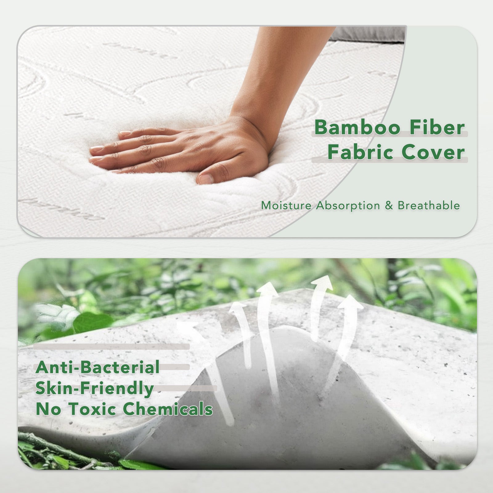 Ablyea 12” Memory Foam Bamboo Fiberm Mattress