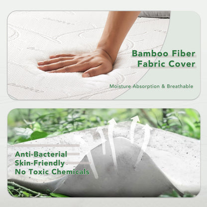 Ablyea 12” Memory Foam Bamboo Fiberm Mattress