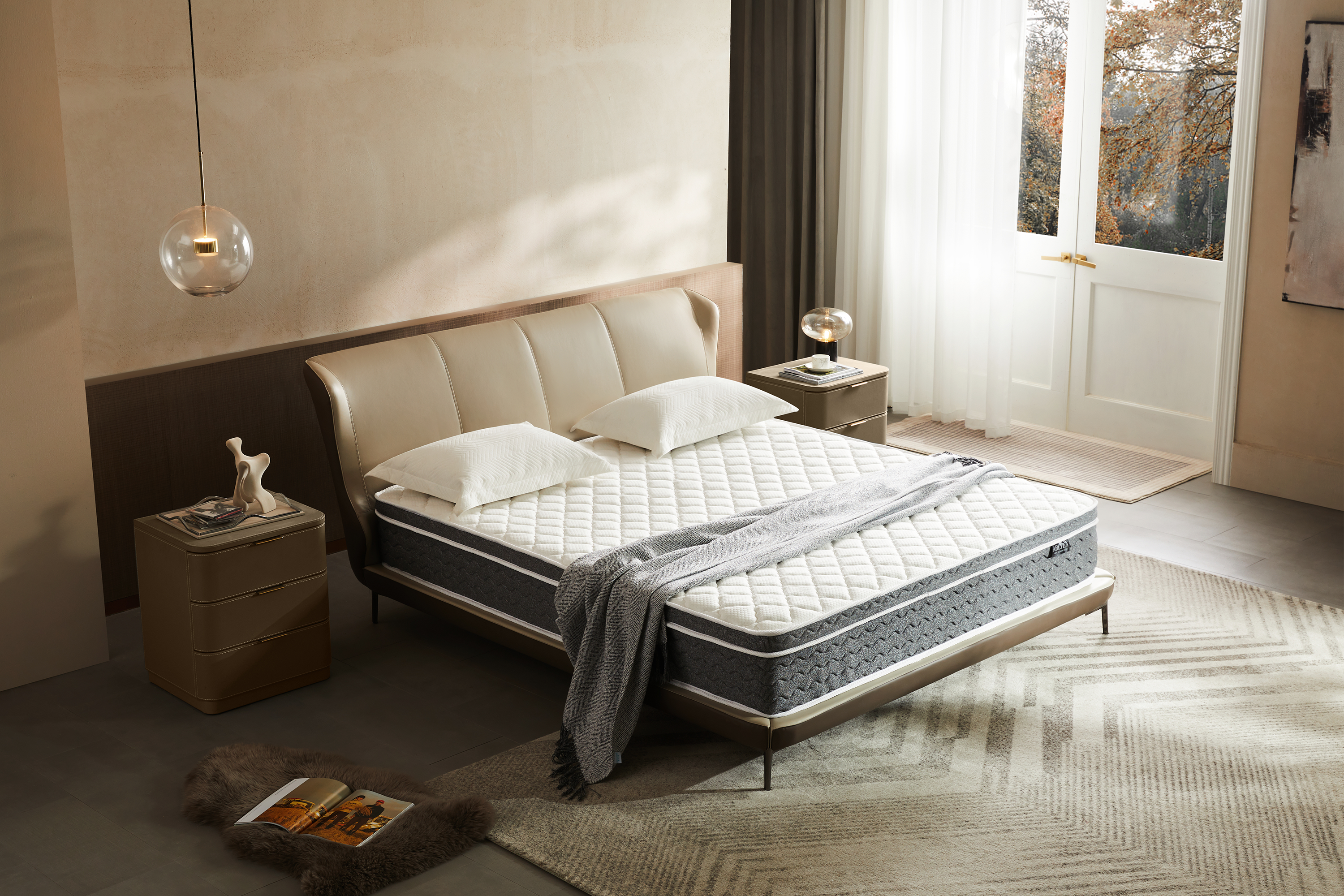 ABLYEA Gray Luxe Hybrid Mattress