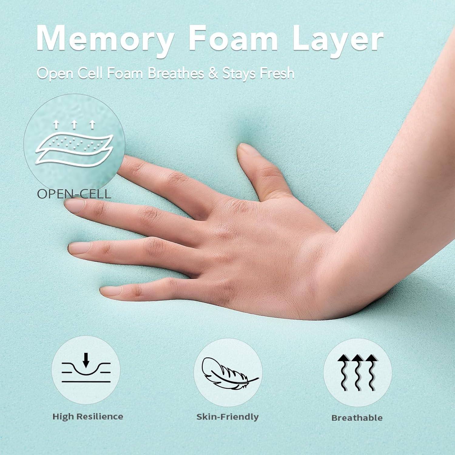 Ablyea 6” Kids Memory Foam Bamboo Fiber Mattress