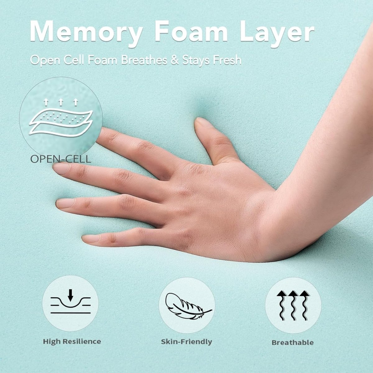 Ablyea 10” Kids Memory Foam Bamboo Fiber Mattress - Ablyea