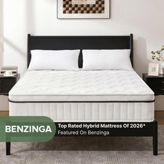 Benzinga top-rated ABLYEA Air Hybrid Mattress for breathable hybrid support