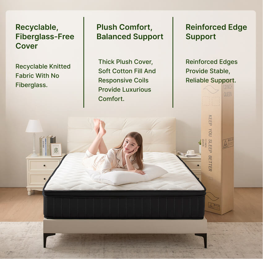 ABLYEA EcoPlush Hybrid Mattress - Ablyea