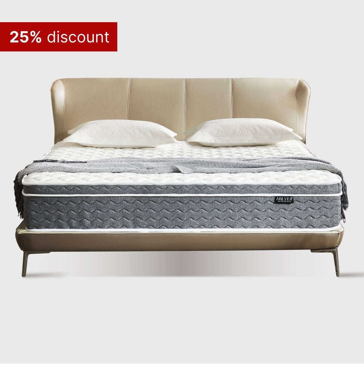 ABLYEA Gray Luxe Hybrid Mattress - Ablyea