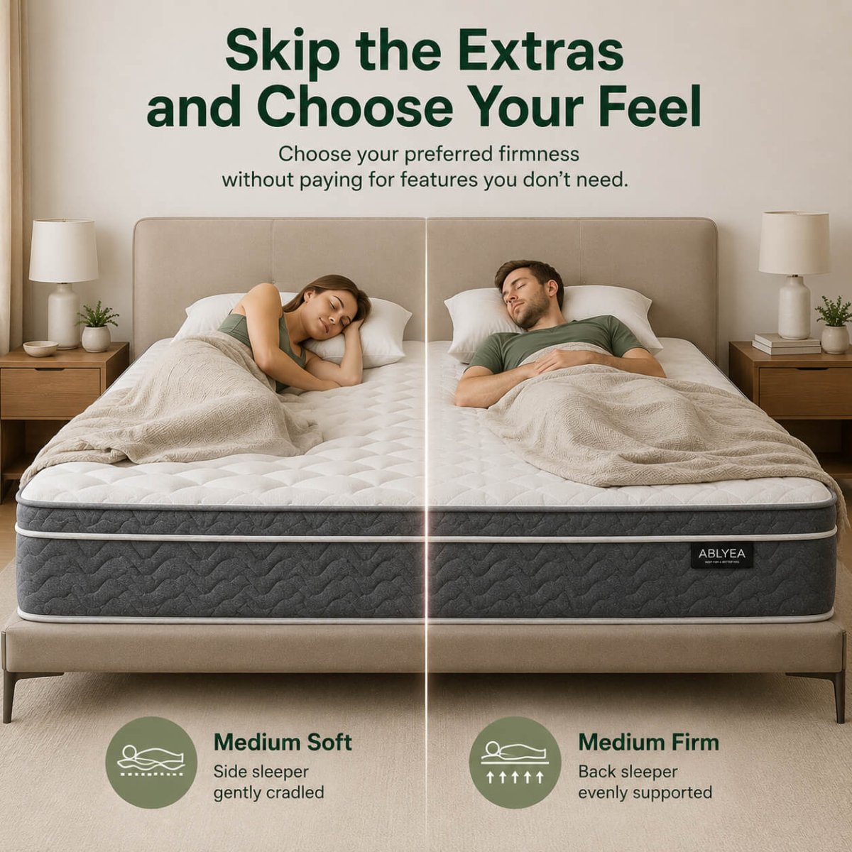 ABLYEA Gray Luxe Hybrid Mattress - Ablyea