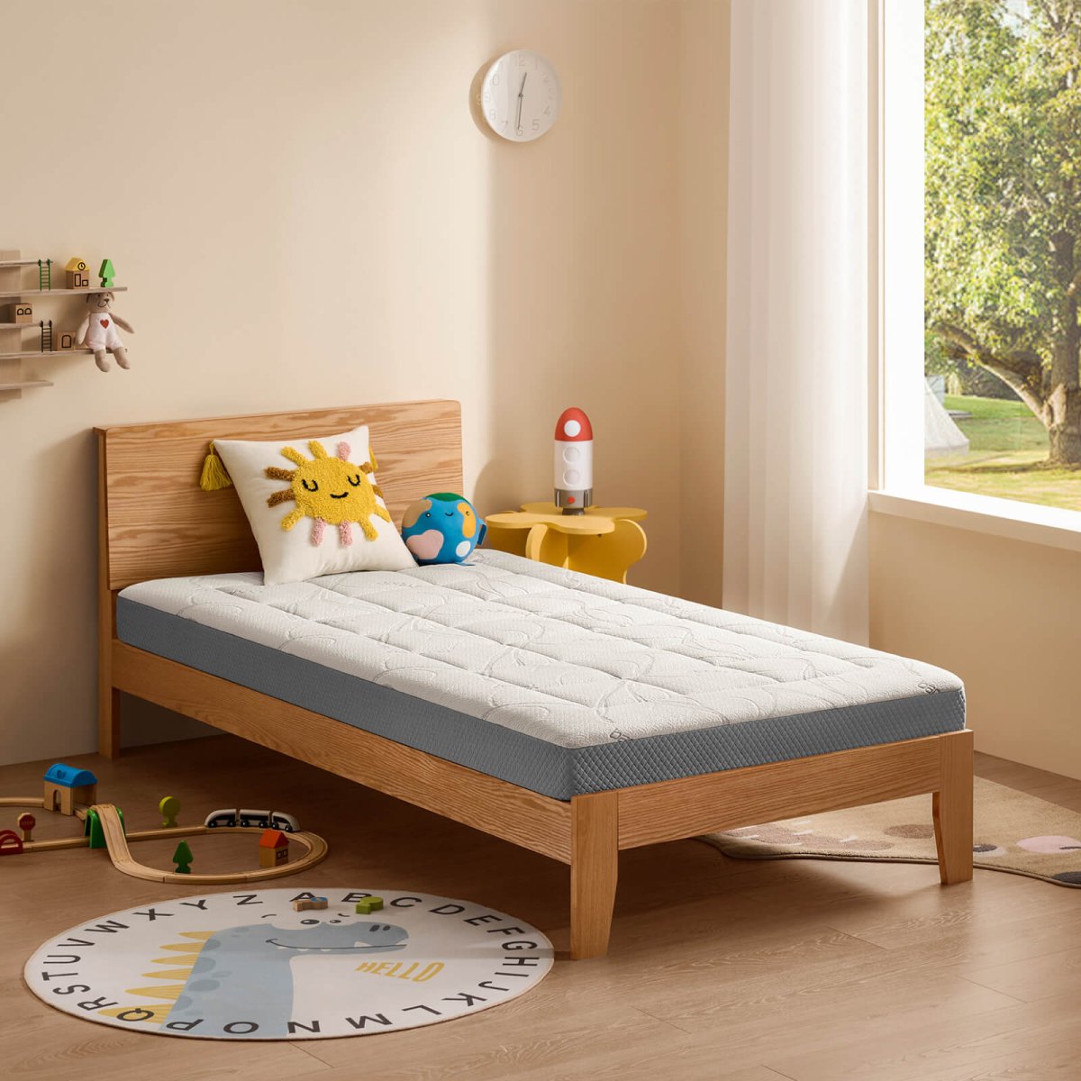 Ablyea Kids Memory Foam Bamboo Fiber Mattress - Ablyea
