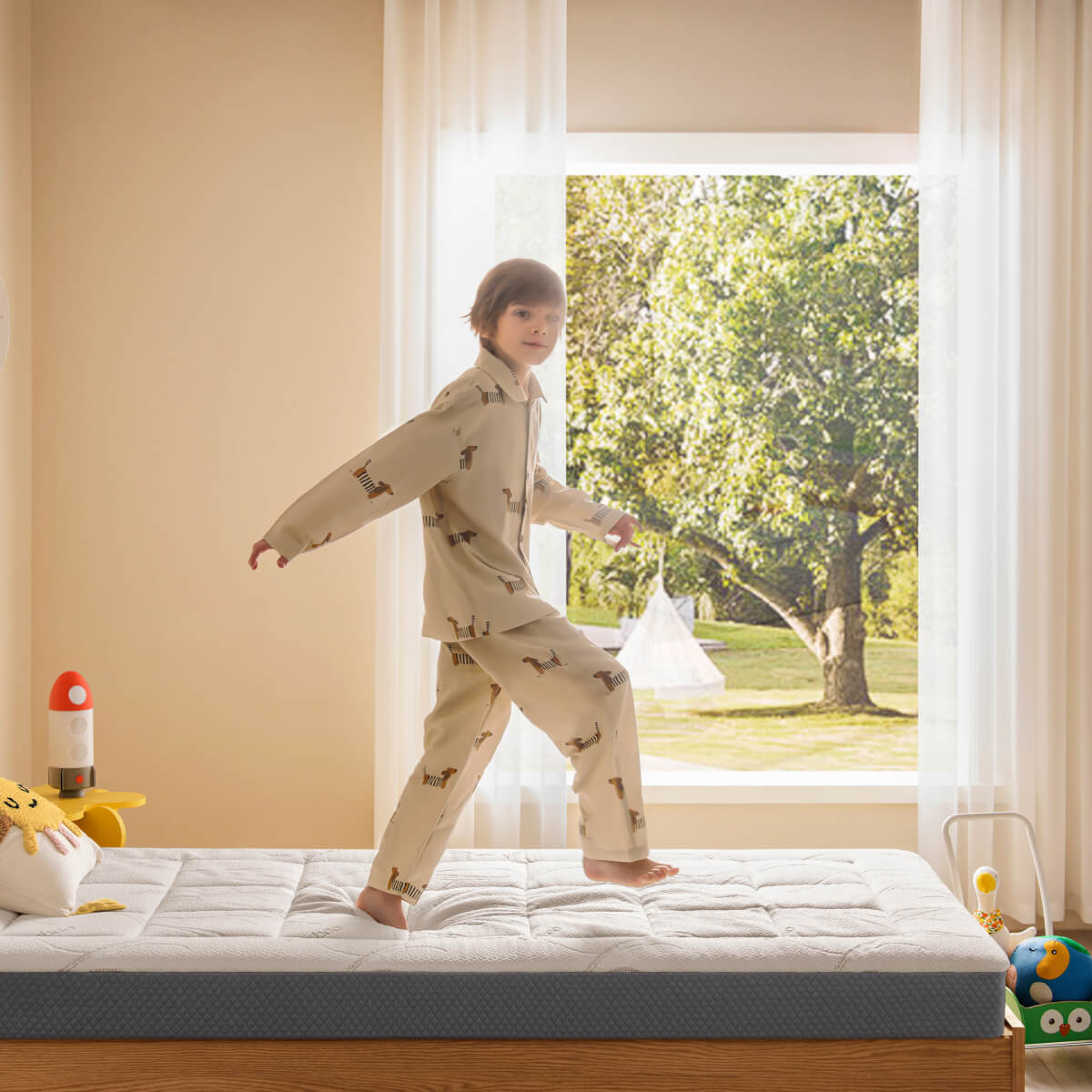 Ablyea Kids Memory Foam Bamboo Fiber Mattress - Ablyea