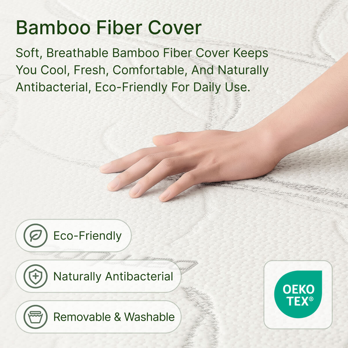 Ablyea Memory Foam Bamboo Fiber Mattress - Ablyea