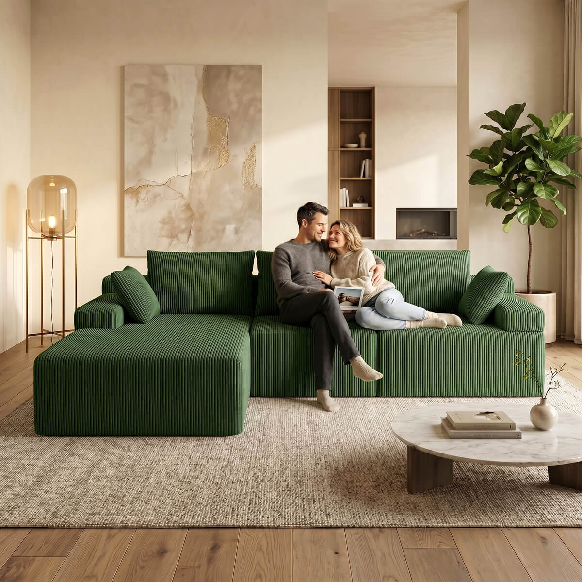 Cloud Modular Sectional Sofa – 4 - Seater with Chaise - Ablyea