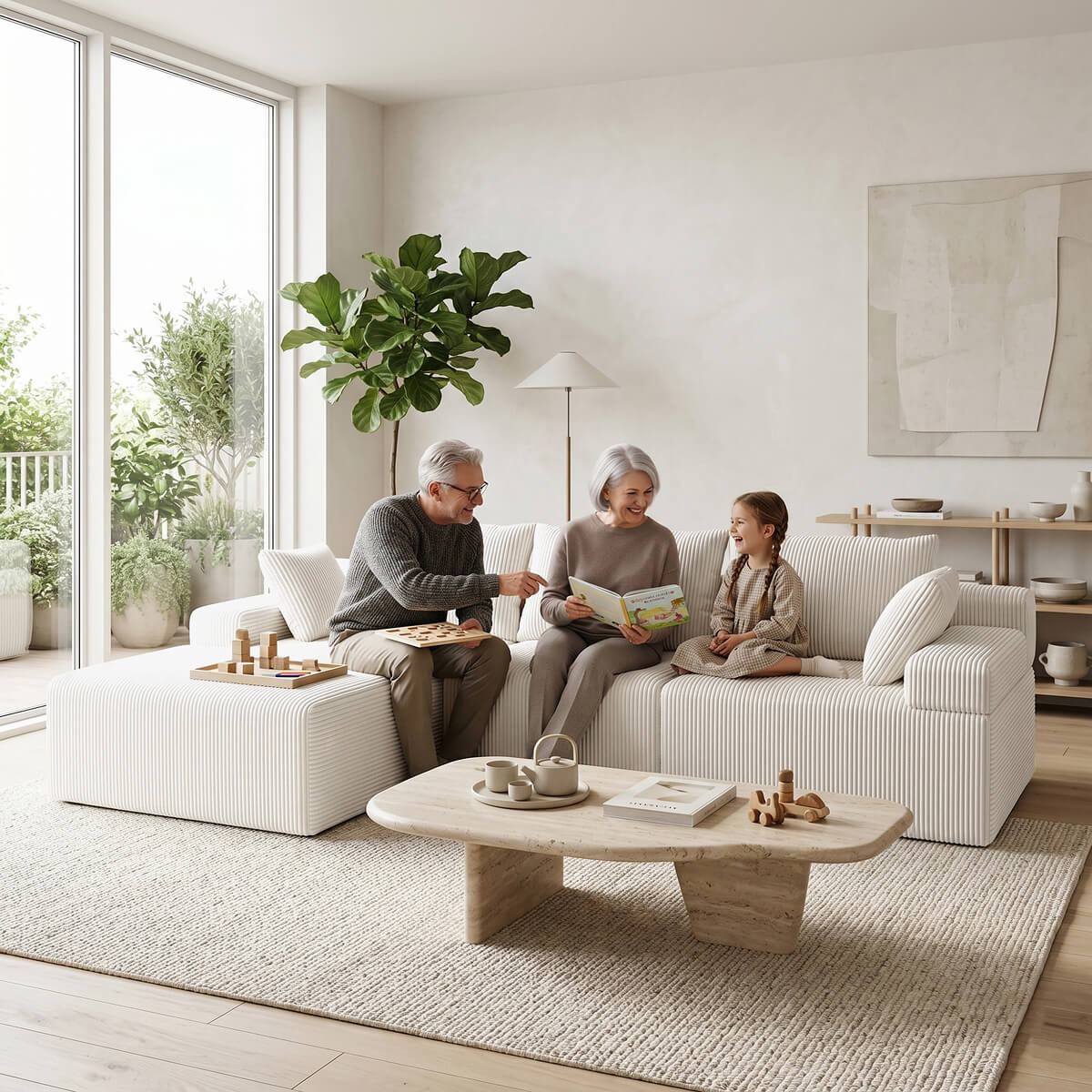 Cloud Modular Sectional Sofa – 4 - Seater with Chaise - Ablyea