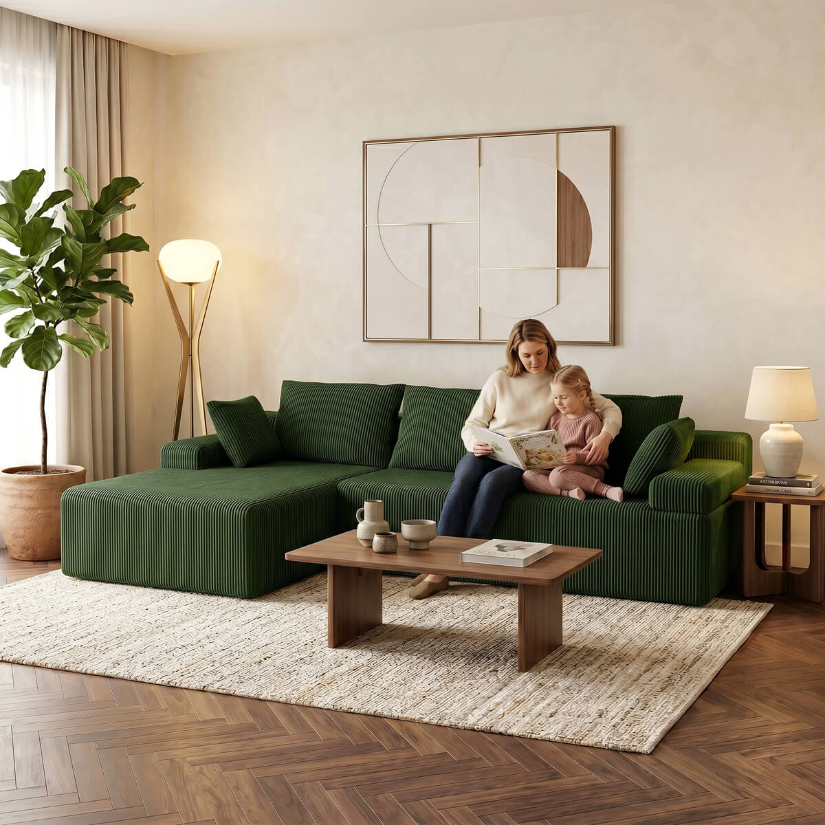 Cloud Modular Sectional Sofa – 4 - Seater with Chaise - Ablyea