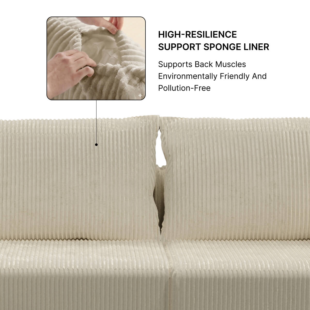 Cloud Modular Sectional Sofa – 4 - Seater with Chaise - Ablyea