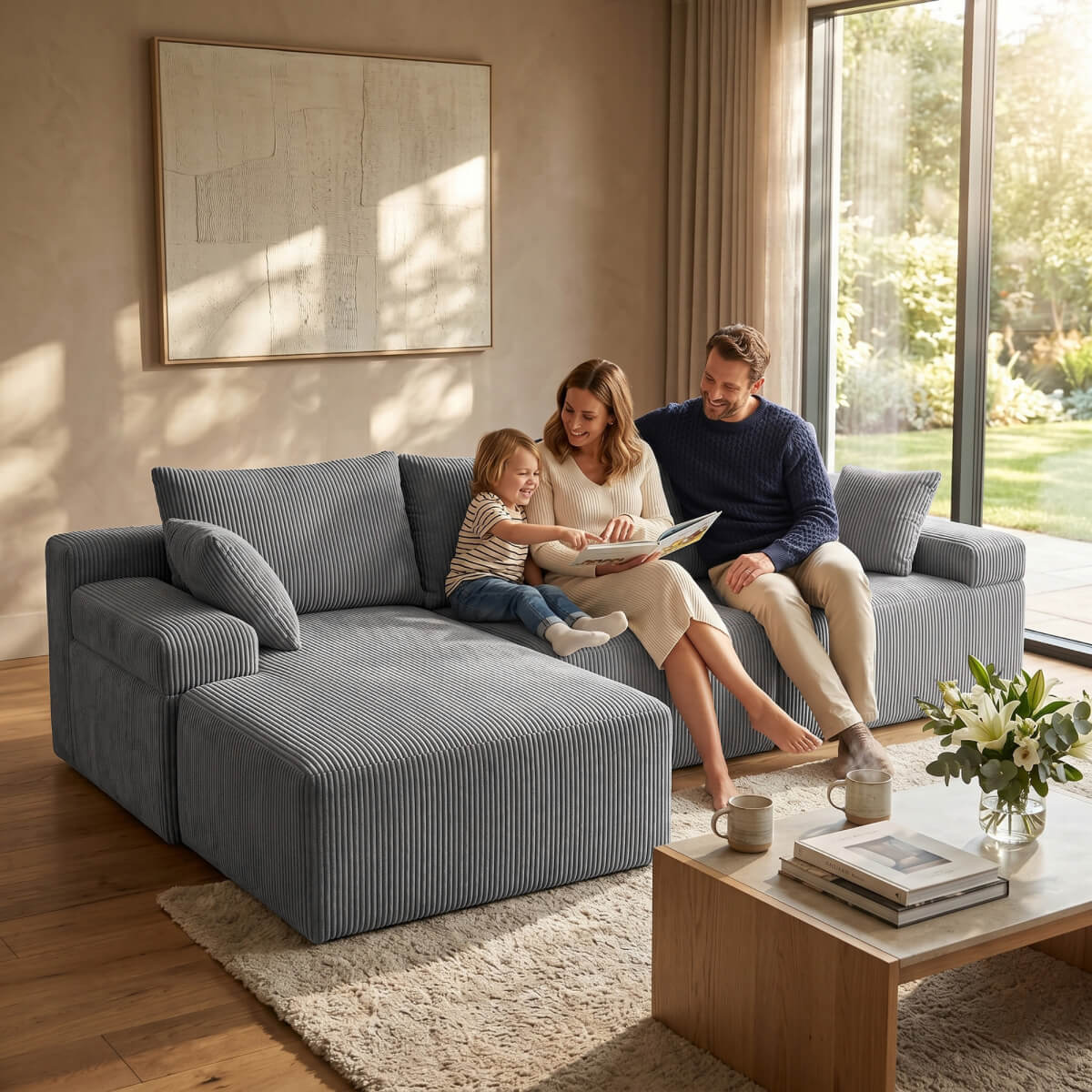 Cloud Modular Sectional Sofa – 4 - Seater with Chaise - Ablyea