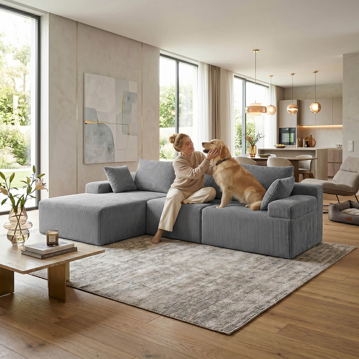 Cloud Modular Sectional Sofa – 4 - Seater with Chaise - Ablyea