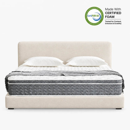 Gray Luxe Hybrid Mattress - Ablyea
